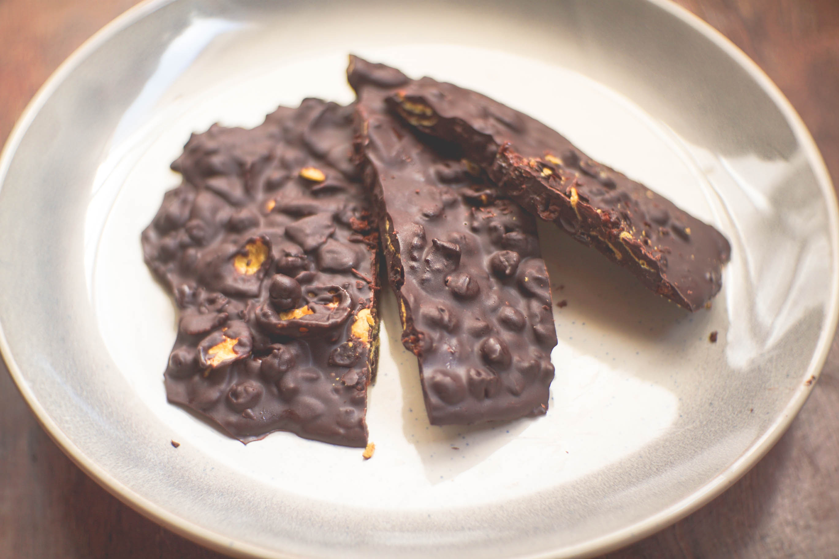 Crispy Chickpea and Cornflake Chocolate Bars